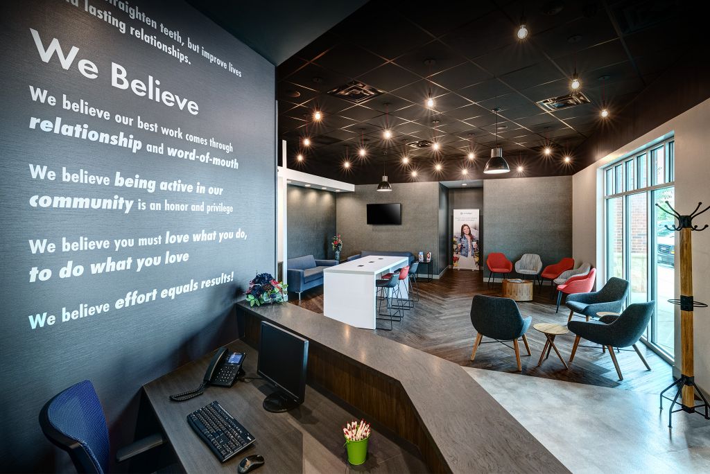 medical reception desk - patient wait area