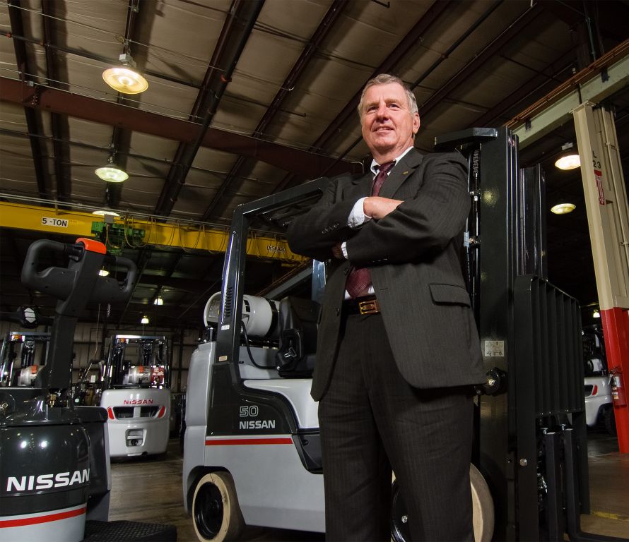 executive portrait in manufacturing plant